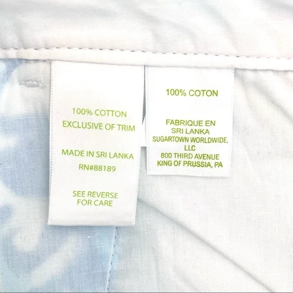 Lilly Pulitzer The Buttercup Scallop Hem Short Size 00 Blue White Yellow - Picture 5 of 11